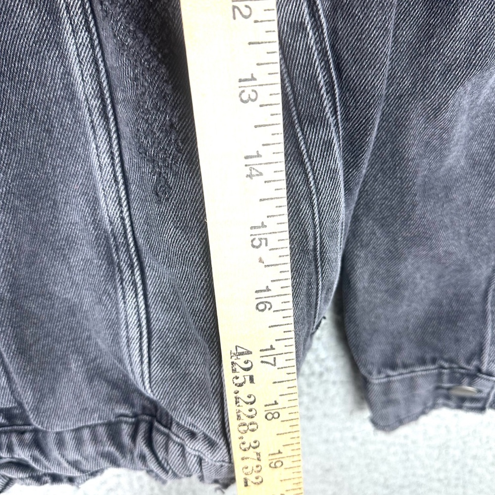 Disturbia Black Jean Jacket with White Graphic - Picture 5 of 5